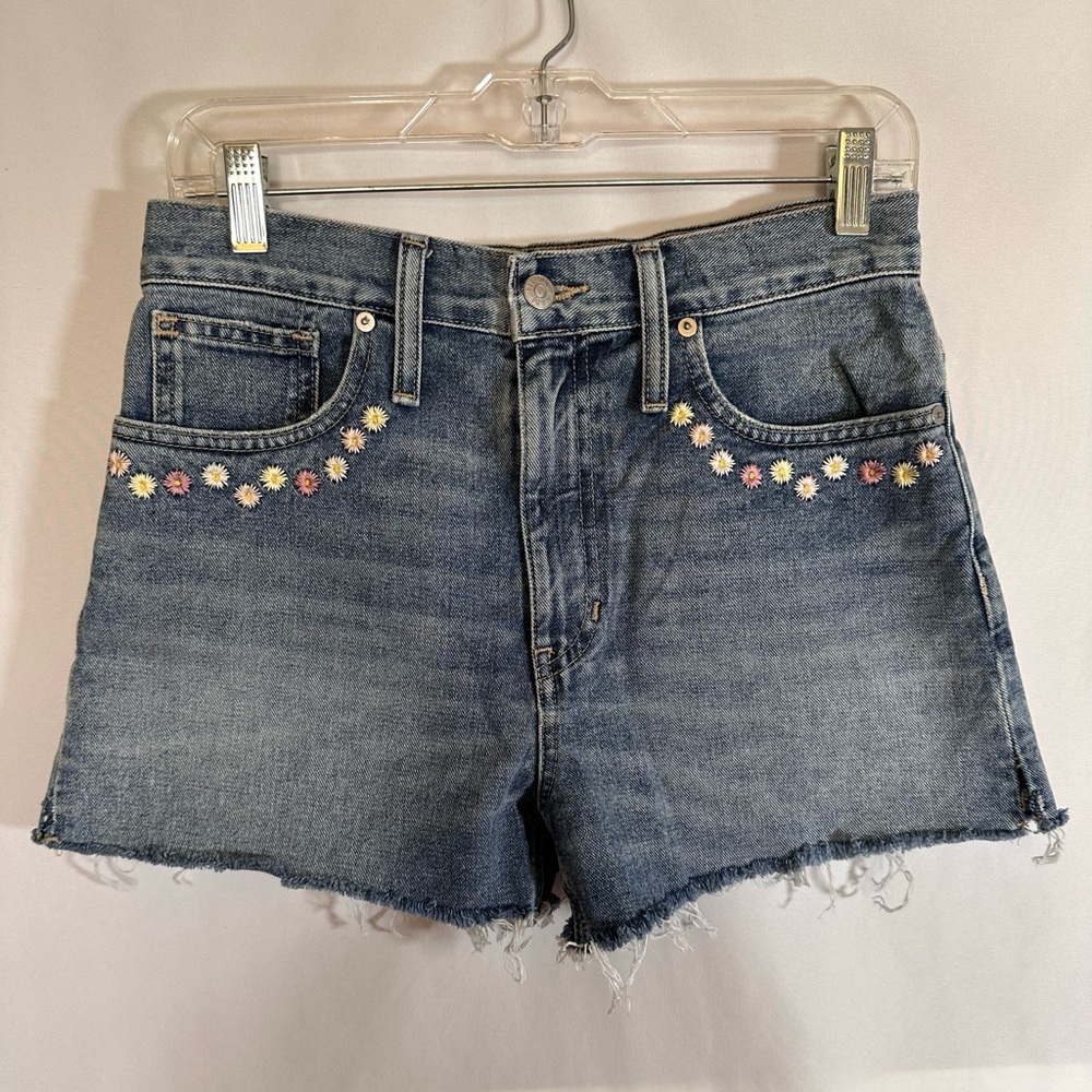Madewell The Perfect Jean Short Daisy Embroidered Edition 27